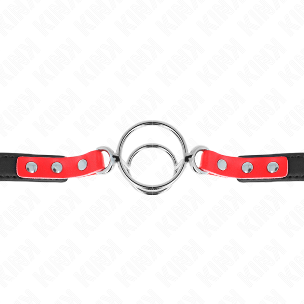 KINK - GAG WITH MULTIPLE O-RINGS 4 / 4.8 CM RED 38 X 56 CM - Image 4