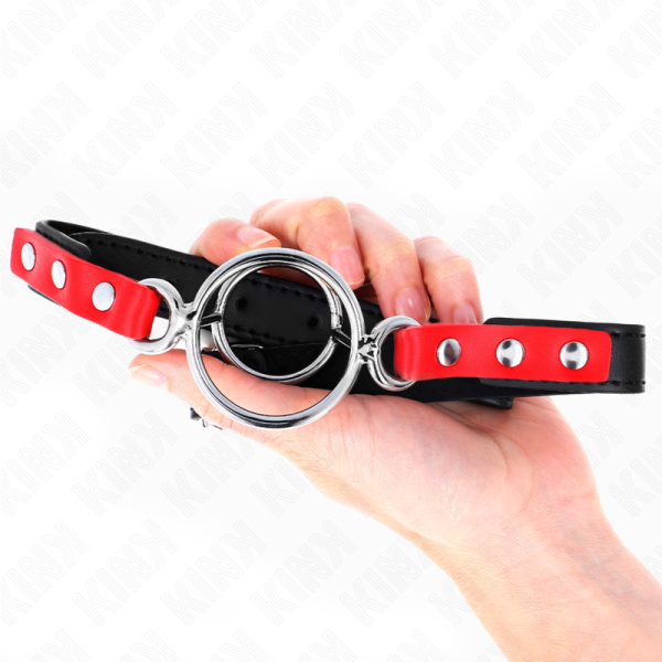 KINK - GAG WITH MULTIPLE O-RINGS 4 / 4.8 CM RED 38 X 56 CM - Image 3