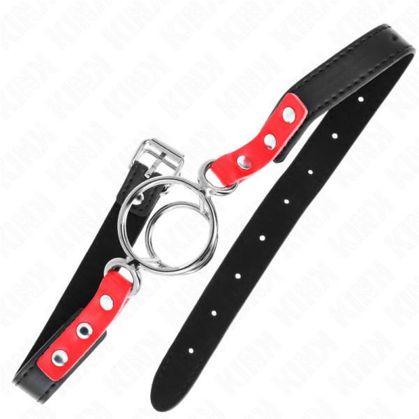 KINK - GAG WITH MULTIPLE O-RINGS 4 / 4.8 CM RED 38 X 56 CM - Image 2