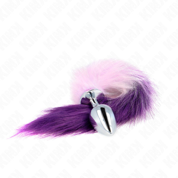 KINK - ANAL PLUG SIZE L 10 X 4 CM WITH SYNTHETIC TAIL 40 CM PURPLE - Image 2