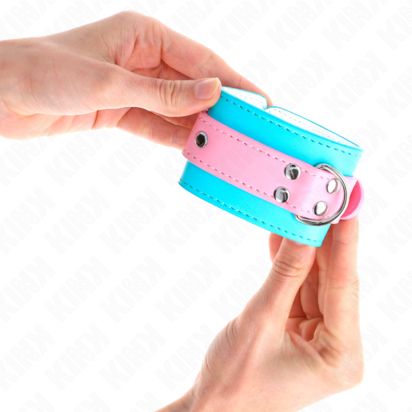 KINK - CUTE WRIST RESTRAINTS BLUE / PINK ADJUSTABLE 16-28 CM X 5 CM - Image 3