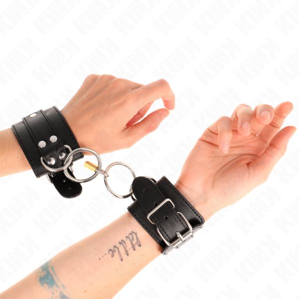 KINK - O-RING LOCKED WRIST RESTRAINTS BLACK ADJUSTABLE 20-28 CM X 5.5 CM - Image 4