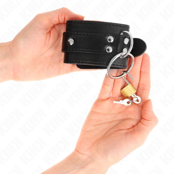 KINK - O-RING LOCKED WRIST RESTRAINTS BLACK ADJUSTABLE 20-28 CM X 5.5 CM - Image 3
