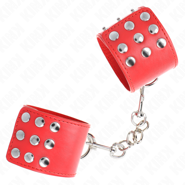KINK - WRIST RESTRAINTS WITH SNAP FASTEN RED ADJUSTABLE 19-24 CM X 5.5 CM - Image 2