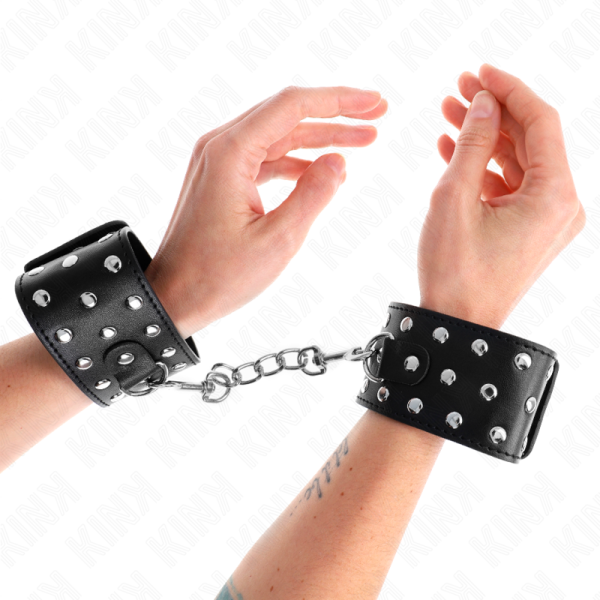 KINK - PUNK WRIST RESTRAINTS ADJUSTABLE 19-24 CM X 5.5 CM - Image 4