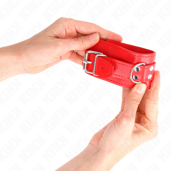 KINK - SIMPLE WRIST RESTRAINTS RED ADJUSTABLE 20-23 CM X 5.5 CM - Image 3