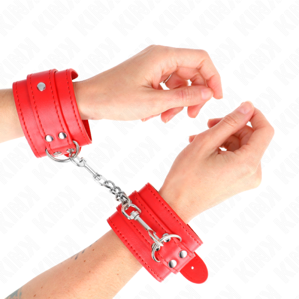 KINK - SIMPLE WRIST RESTRAINTS RED ADJUSTABLE 20-23 CM X 5.5 CM - Image 4