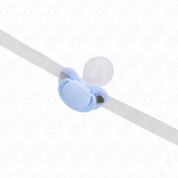 KINK - LIGHT BLUE PACIFIER SHAPED GAG 5.5 x 4 CM ADJUSTABLE 43-60 CM - Image 4