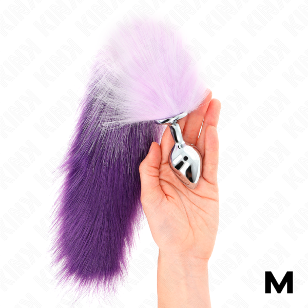 KINK - ANAL PLUG SIZE M 8 X 3.5 CM WITH SYNTHETIC TAIL 40 CM PURPLE - Image 4