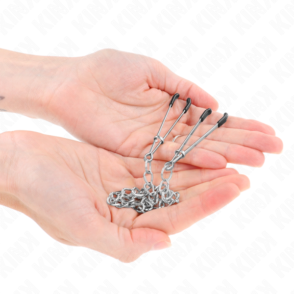 KINK - THIN NIPPLE CLAMPS WITH THICK CHAIN 30 CM - Image 2