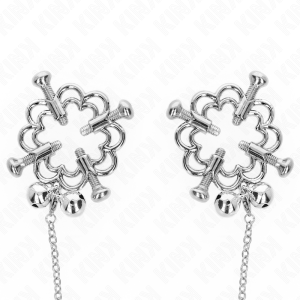 KINK - METAL FLOWER NIPPLE CLAMPS WITH CHAIN