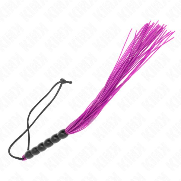 KINK - MINI SILICONE WHIP WITH 6 PURPLE BEADS 26 CM - Image 5