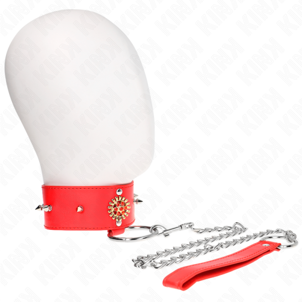 KINK - RED DIAMOND NECKLACE WITH BELT 65 CM AJDUSTABLE 35-51 CM X 7 CM - Image 2