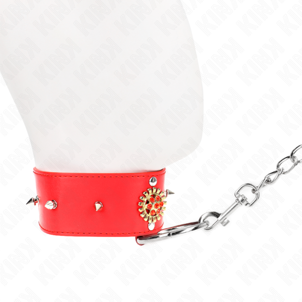 KINK - RED DIAMOND NECKLACE WITH BELT 65 CM AJDUSTABLE 35-51 CM X 7 CM - Image 3