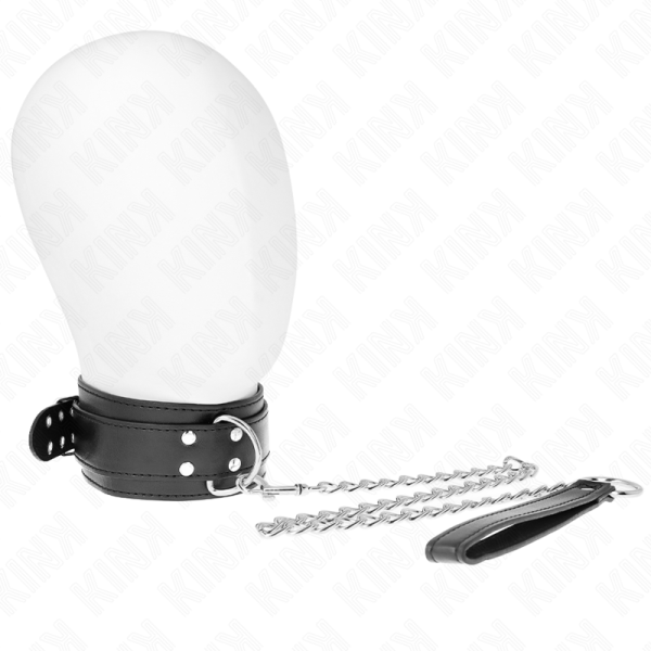KINK - NECKLACE WITH STRAP 65 CM SILVER BUCKLES ADJUSTABLE 33-46 CM X 5.5 CM - Image 2