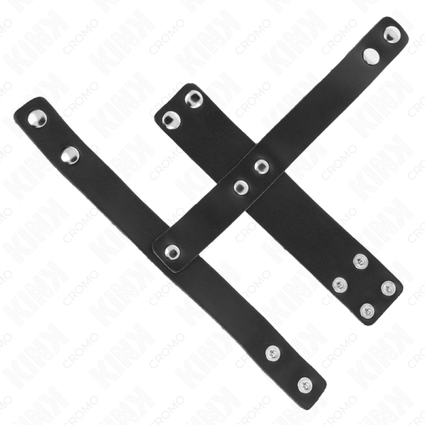 KINK - LEATHER PENIS CAGE RING WITH ADJUSTABLE BALL DIVIDER - Image 4