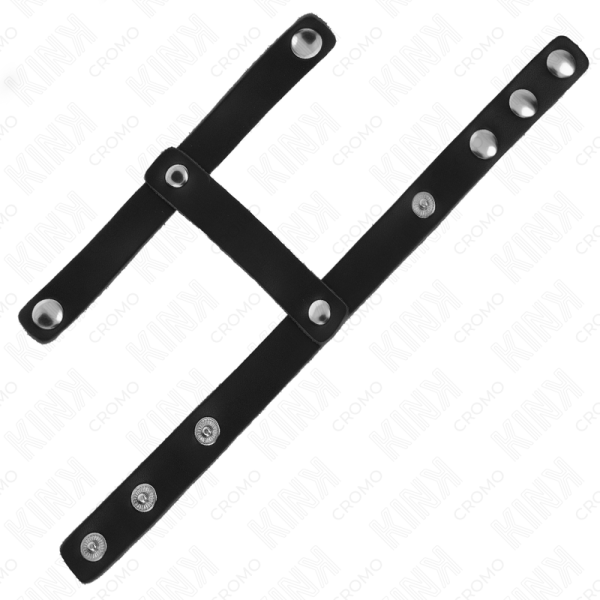 KINK - ADJUSTABLE LEATHER PENIS RING AND BALL DIVIDER STRAP - Image 4