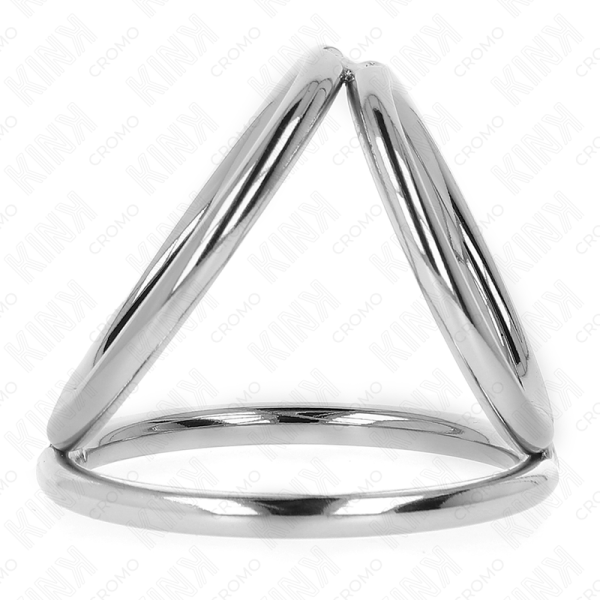 KINK - TRIPLE CHROME METAL PENIS RING 3.8 CM TO 5 CM MODEL 2 - Image 4