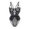 SUBBLIME - 954055 SEXY LACE BODYSUIT BLACK S/M