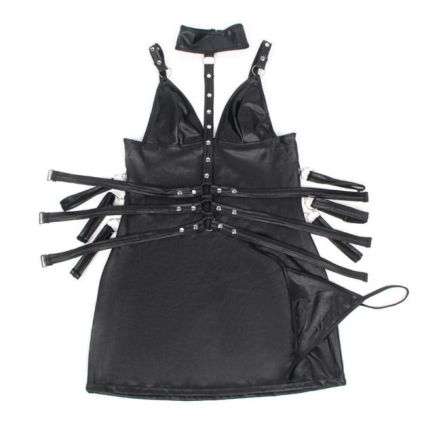 SUBBLIME - 954413 LEATHER BONDAGE BODY BLACK L/XL - Image 5