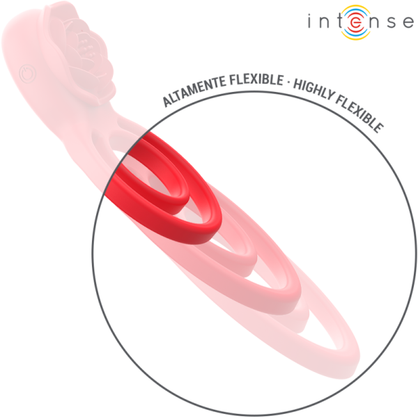 INTENSE - GAIL STIMULATOR ROSE 10 VIBRATIONS RED REMOTE CONTROL - Image 5