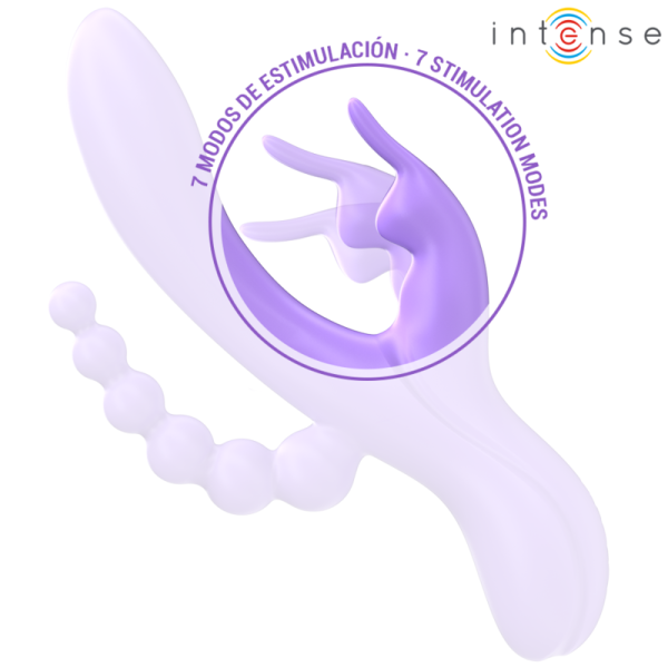 INTENSE - MIKO TRIPLE VIBRATOR RABBIT  STIMULATOR  ANAL 7 VIBRATIONS PURPLE - Image 5