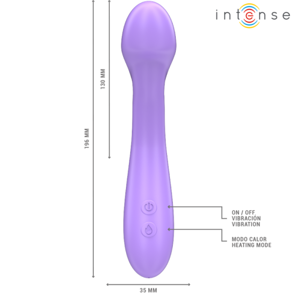 INTENSE - BECKY VIBRATOR 19 CM HEATABLE 7 VIBRATIONS PURPLE - Image 5