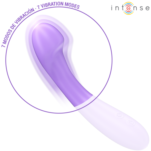 INTENSE - BECKY VIBRATOR 19 CM HEATABLE 7 VIBRATIONS PURPLE - Image 4