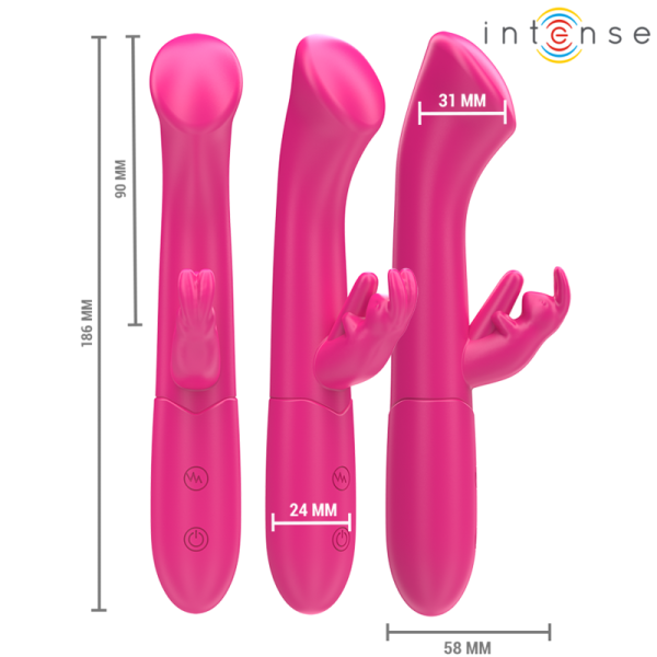 INTENSE - JULIETA RABBIT VIBRATOR 18.6 CM 10 VIBRATIONS PINK - Image 2