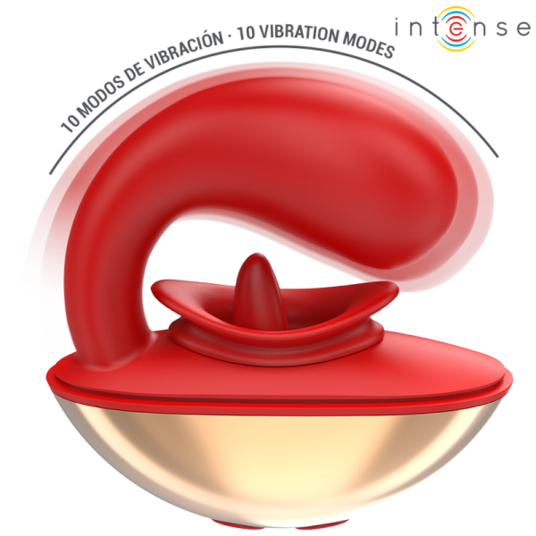 INTENSE - MARIAH VIBRATOR  STIMULATOR IN U SHAPE 10 VIBRATIONS RED - Image 2