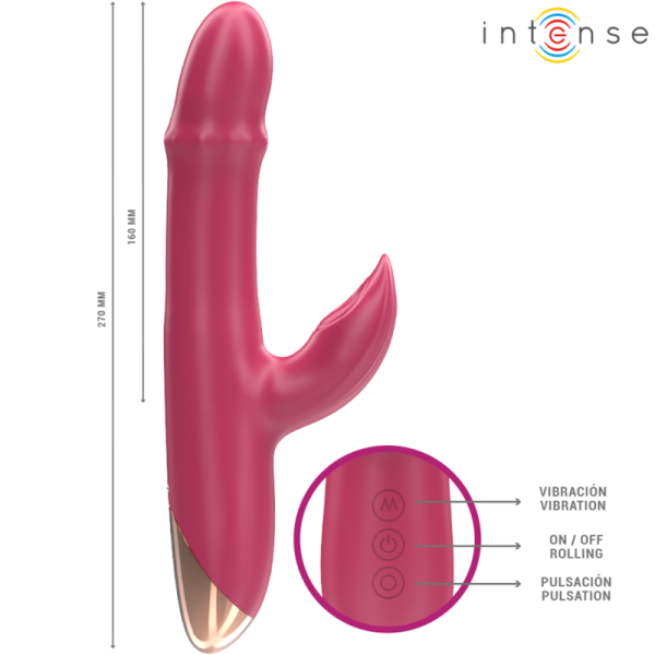 INTENSE - CHLOE MULTIFUNCTION VIBRATOR 3 IN 1 RED - Image 5
