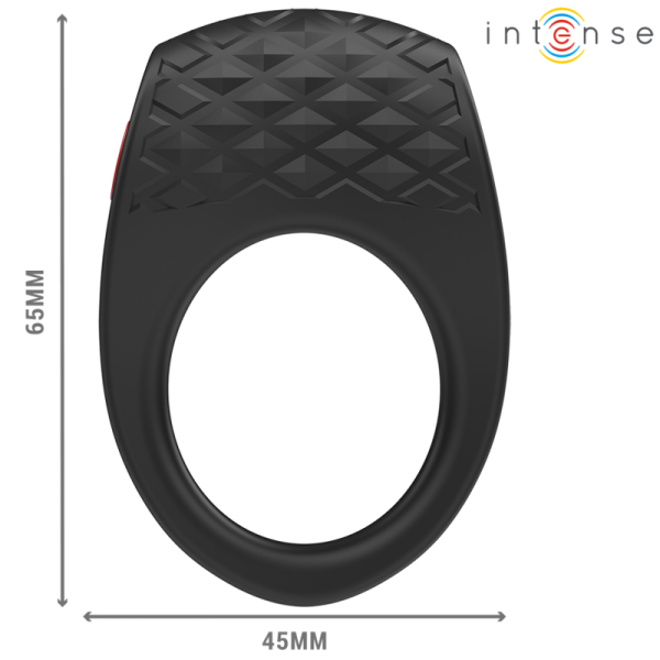 INTENSE - CLOVER VIBRATOR PENIS RING 10 VIBRATIONS BLACK - Image 4