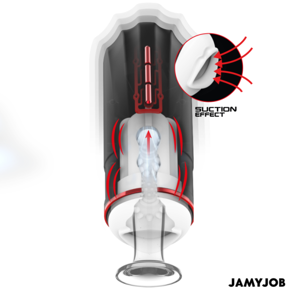 JAMYJOB - MEGABITE AUTOMATIC MOUTH MASTURBATOR 5 MODES STIMULATING WAVES AND VIBRATION - Image 2
