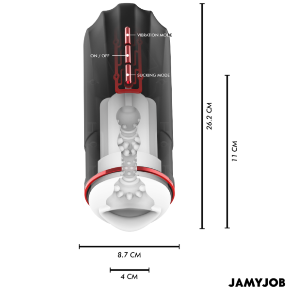 JAMYJOB - MEGABITE AUTOMATIC MOUTH MASTURBATOR 5 MODES STIMULATING WAVES AND VIBRATION - Image 3