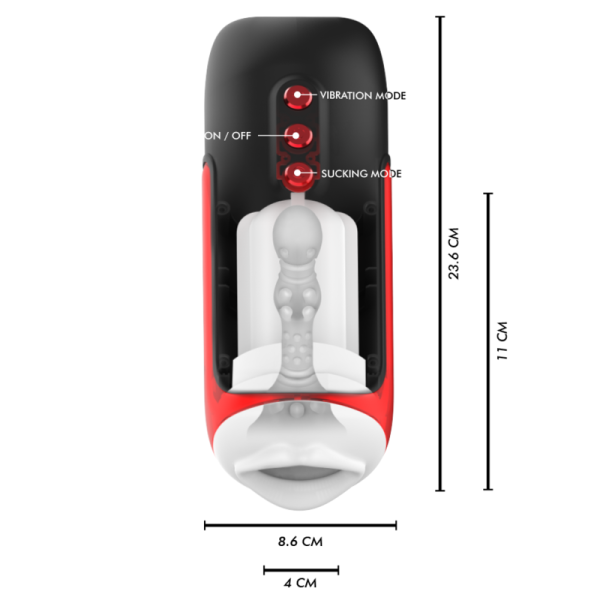 JAMYJOB - BLAZE AUTOMATIC MOUTH MASTURBATOR 5 MODES STIMULATING WAVES AND VIBRATION - Image 3