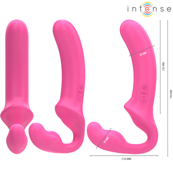 INTENSE - AMY DOUBLE VIBRATOR 20 CM PINK REMOTE CONTROL - Image 5