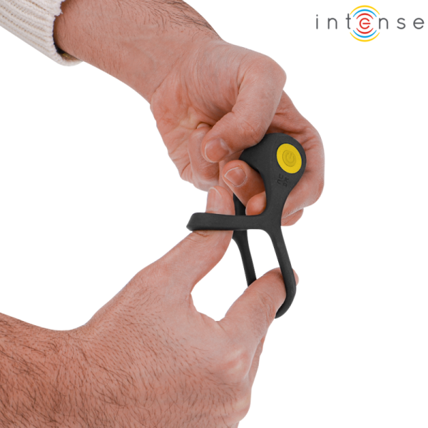 INTENSE - ALEX VIBRATOR DOUBLE PENIS RING 10 VIBRATIONS BLACK - Image 5