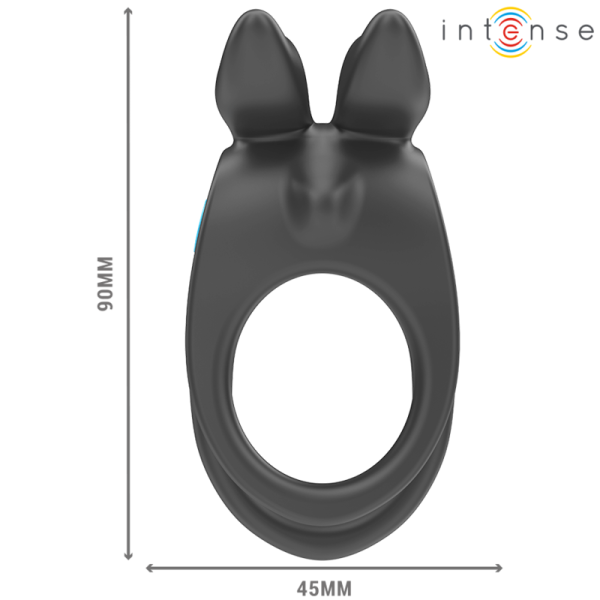 INTENSE - SAM VIBRATOR DOUBLE PENIS RING 10 VIBRATIONS BLACK - Image 4
