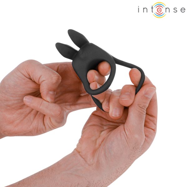 INTENSE - SAM VIBRATOR DOUBLE PENIS RING 10 VIBRATIONS BLACK - Image 5