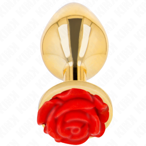 KINK -  PLUG ANAL GOLD ROSE RED SIZE L