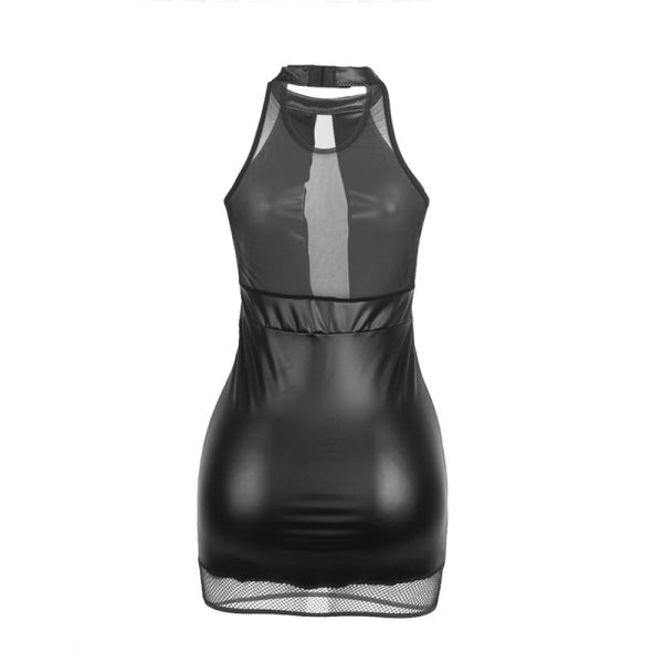SUBBLIME - 955489 HALTER NECK DRESS WITH TRANSPARENCIES BLACK L/XL - Image 5