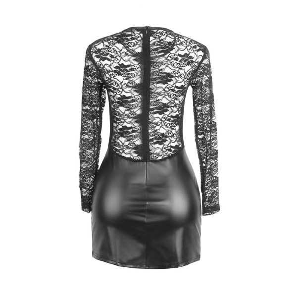 SUBBLIME - 955601 LONG SLEEVED DRESS WITH BLACK LACE L/XL - Image 5