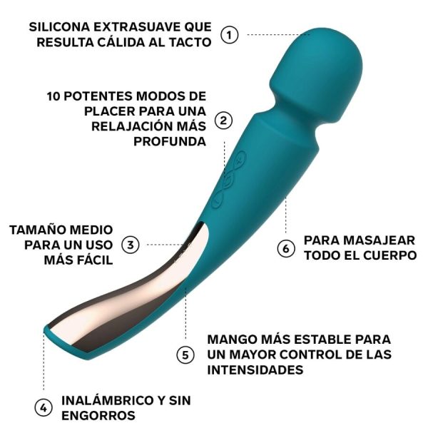 LELO - SMART MEDIUM WAND 2 OCEAN BLUE MASSAGER - Image 3