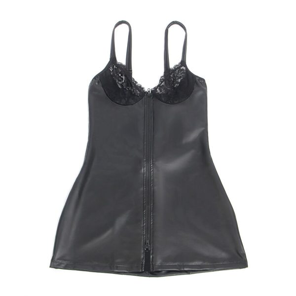 SUBBLIME - 957568 VESTIDO DE CUERO CON CREMALLERA NEGRO S/M - Image 5