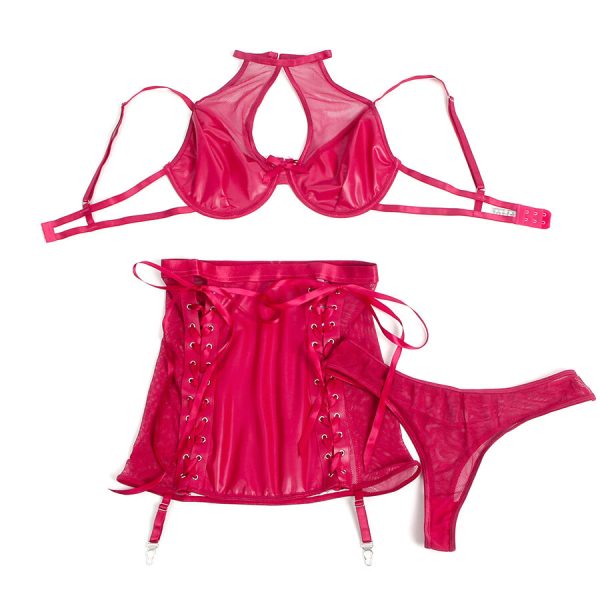SUBBLIME - 957605 CONJUNTO SUJETADOR Y FALDA DE CUERO ROJO S/M - Image 5