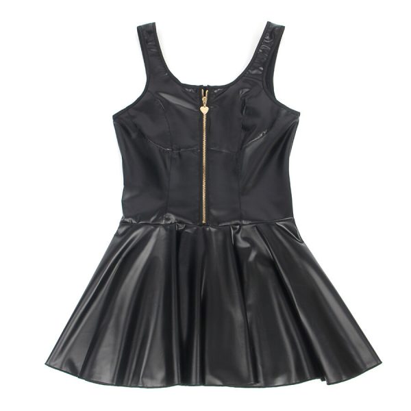 SUBBLIME - 957667 VESTIDO DE CUERO CON CREMALLERA DE CORAZÓN NEGRO S/M - Image 5