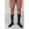 MACHO - THIN SOCKS ONE SIZE BLACK/RED