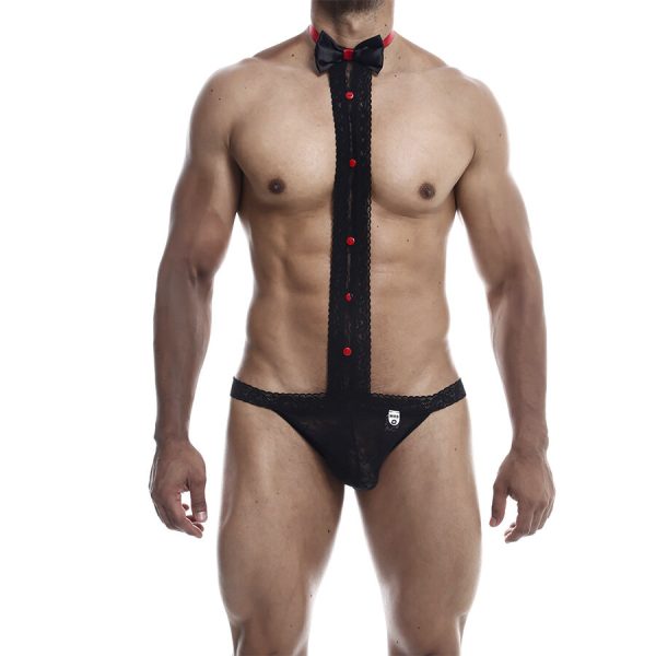 MOB - ESMOQUIN CON TANGA DE ENCAJE TALLA S/M