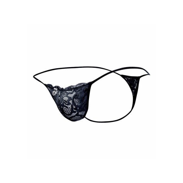 MOB - TANGA DE ENCAJE NEGRO TALLA S/M - Image 4