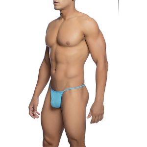 MOB - TANGA TRANSPARENTE CON FORMA DE T AQUA TALLA S/M